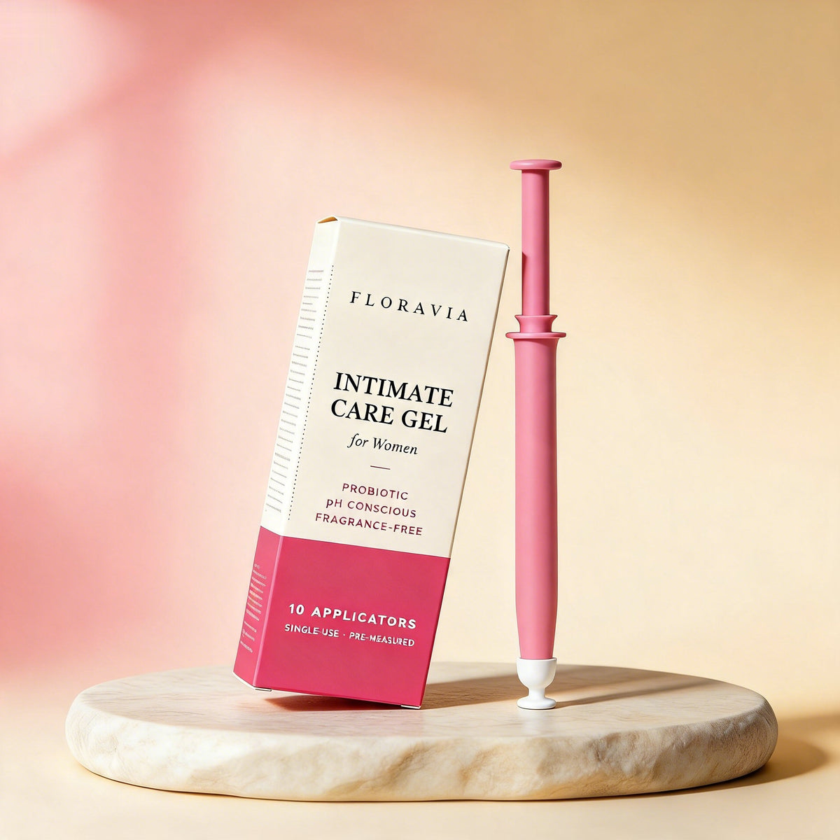 Floravia Balance Gel box with pink applicator