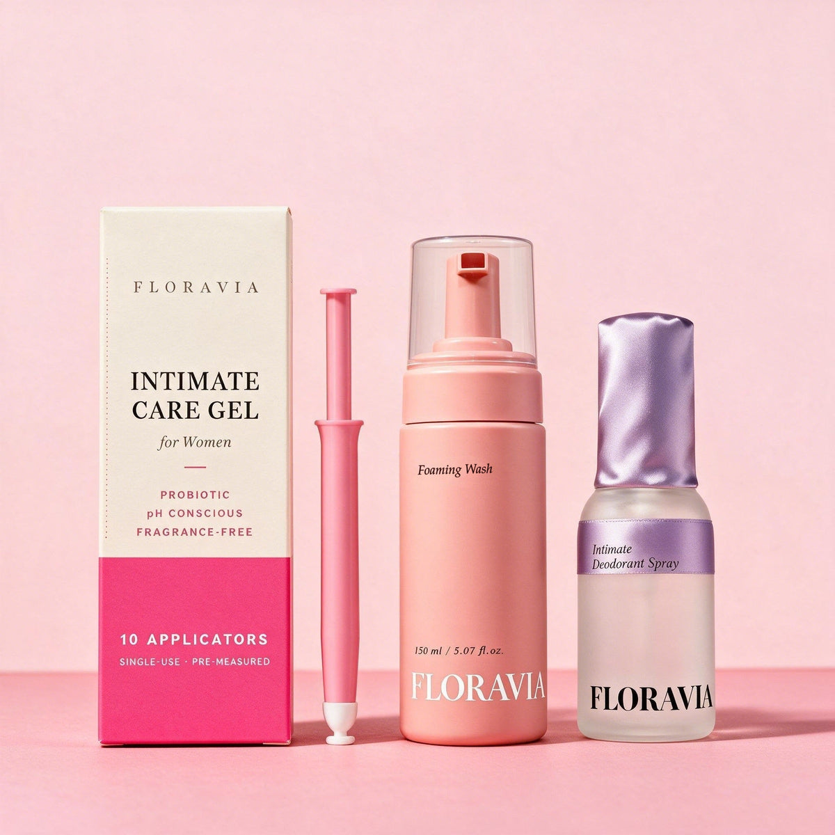 Floravia Everyday Fresh Trio: Intimate Care Gel, Foaming Wash and Intimate Deodorant Spray