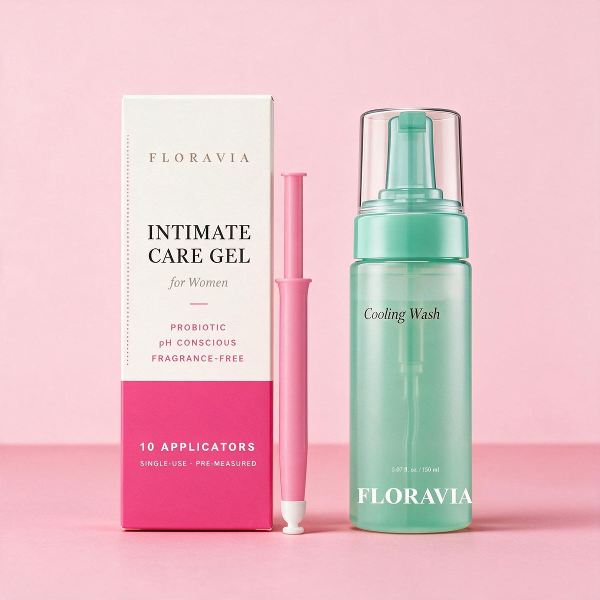 Floravia Gel & Cooling Wash Duo: Intimate Care Gel and Cooling Feminine Wash