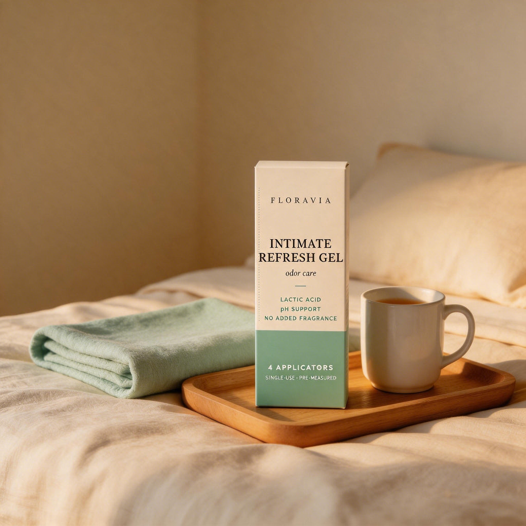 Floravia Fresh Gel on a bedside table